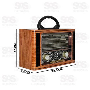 Rádio Retrô AM/FM/SW/Bluetooth Song Star SS-121UBT