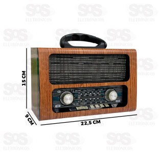 Rádio Retrô AM/FM/SW/Bluetooth Song Star SS-125UBT
