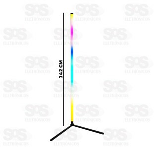 Luminária RGB Bastão 142CM Com Controle Lehmox LEY-2260