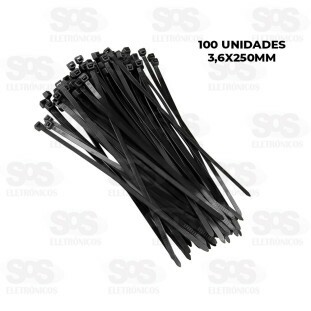 Abraçadeira De Nylon 3,6x250MM Com 100 Unidades TroyaTools TRY-0069