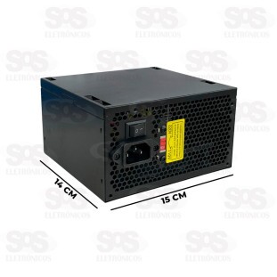 Fonte ATX Para Computador 500W Bivolt Aitek ATF-500