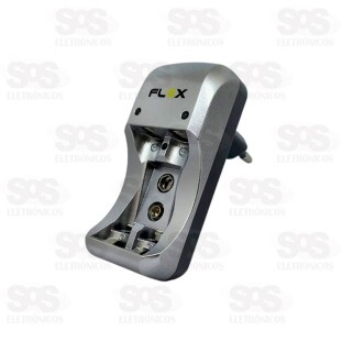 Carregador De Pilhas AA/AAA/9V Flexgold FX-C17