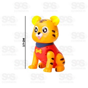 Boneco Tigre Fofo Com Luzes e Sons Toy King TK-AB6192