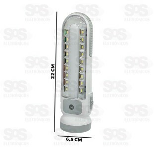 Lanterna Manual Com 3 Funções Recarregável DP-7102