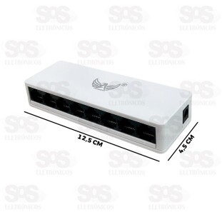 Hub Switch RJ45 Com 8 Portas 100Mbps Altomex AL-SW08S