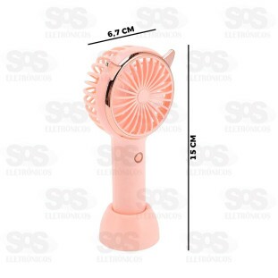 Mini Ventilador Recarregável Com Suporte Altomex AL-F1902
