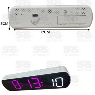 Relógio Digital LED Espelhado Com Sensor de Som Altomex AL-2888