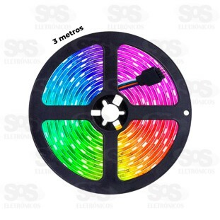 Fita de LED Colorida Com Controle Por Som 3 Metros Inova MD-12793