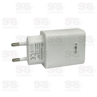 Carregador 2 USB 3.1A Com Cabo Type C Inova CAR-3227C
