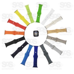 Pulseira De Silicone Smartwatch 42/44/45/49mm Cores Variadas Basik WU-254