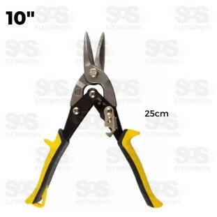 Tesoura Corta Chapa Aviação 10" Reta B-Tek BT390