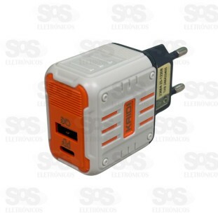Fonte Carregador Rápido USB + PD 20W Kaidi KD-691