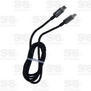 Cabo Type C Para PD 60W Ponta Emborrachada 1 Metro Kaidi KD-2513CC