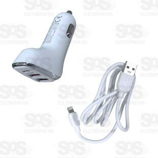 Carregador Veicular Com Cabo Iphone 38W Kaidi KD-304A