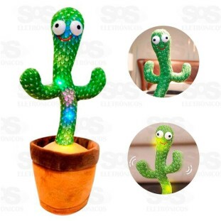 Cacto Dançante Com Som e luz Recarregável Toy King -TK-AB3064