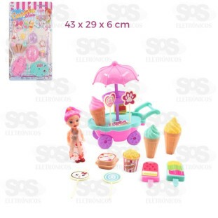 Carrinho de Sorvete com 19 Peças Pica Pau 3862