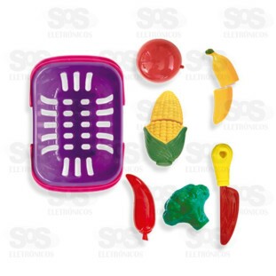 Cestinha Piquenique 7 Peças com Velcro Pica Pau 878