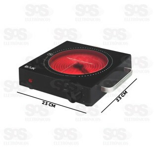 Fogareiro Elétrico Infravermelho 1 Boca 127V 1000W Bak BK-INF777-127