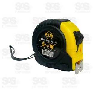 Trena Emborrachada Com Trava 5Mx25MM B-Tek BT-326