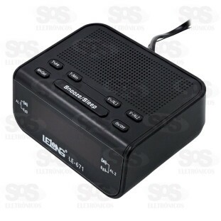 Rádio Relógio Com Alarme Digital Lelong LE-671