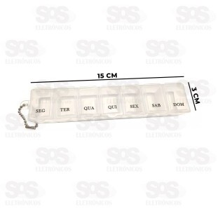 Porta Comprimido Diário 15x3CM Cores Variadas HX4739