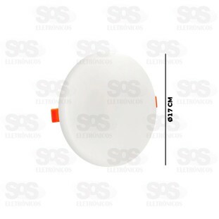 Painel Redondo LED Branco 24W Sobrepor + Embutir BDPD-2400