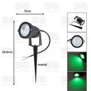 Espeto De Jardim Led 3W Verde Maxbom 6089-11
