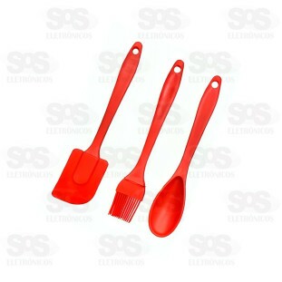 Kit Utensílios de Silicone 3 Peças Caerus CRS-2262