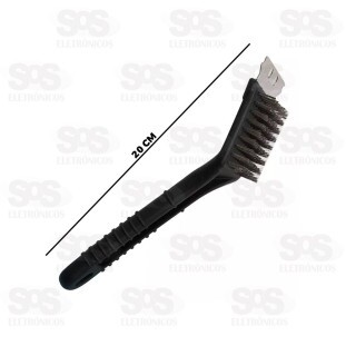 Escova Limpa Grelha Com Espátula Inox Caerus CRS-2858