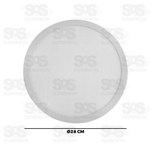 Painel Redondo Sobrepor LED Branco 25W 3200K Maxbom