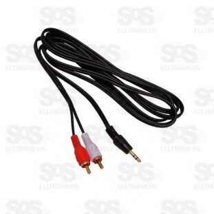 Cabo 2 RCA Para P2 1 Metro Ponta Dourada