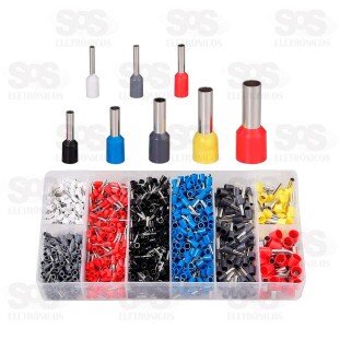 Kit Terminais Elétricos Ilhós Tubular 1200 Peças Exbom TIT-TU8N1200