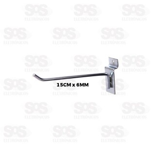 Gancho Metálico Para Painel Canaletado 15CMx6MM SQ 3327