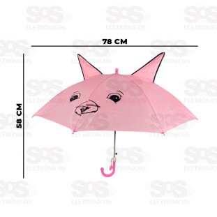 Guarda Chuva Orelhinhas Com Apito 78CM FBG-4227