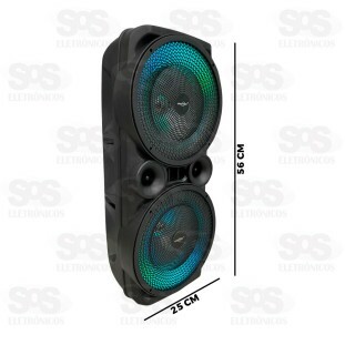 Caixa De Som Alta Potência LED RGB Com Microfone GTS-1569