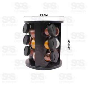 Porta Temperos Base Giratória 9 Frascos 16185