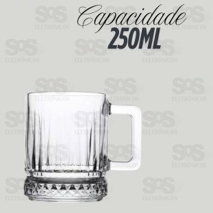 Caneca de Vidro Café Cappuccino Elusia 250ml