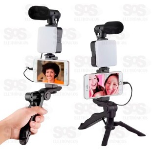Kit Gravação Suporte de Celular Tripé Altomex AL-M77