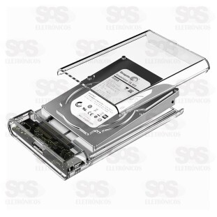 Case Para HD Sata 2.5 Polegadas Transparente AJ-N06
