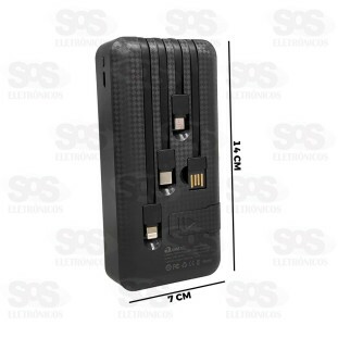 Carga Extra 20.000mAh Com 4 Interfaces Altomex PN-965