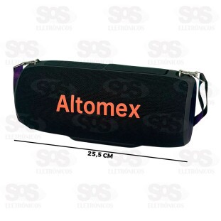 Caixa De Som LED RGB Bluetooth/USB/TF/AUX/FM Altomex AL-8352