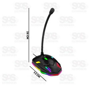 Microfone Gamer de Mesa RGB Altomex AL-M55