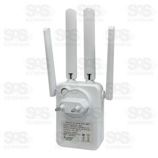 Repetidor de Sinal WiFi 4 Antenas 2.4GHz Eletromex EL-1803B