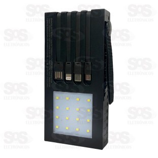 Carga Extra 10.000mAh 4 Interfaces Eletromex EL-2916