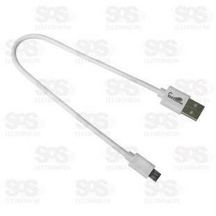 Cabo USB Para Micro USB V8 4.8A 30CM Eletromex EL-3128-V8