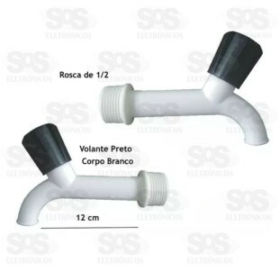 Torneira Plástica Para Tanque 1/2 Branca Com 12 Unidades