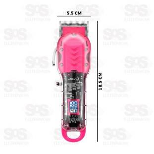 Máquina De Cortar Cabelo Profissional Com Visor LCD Eletromex EL-5104