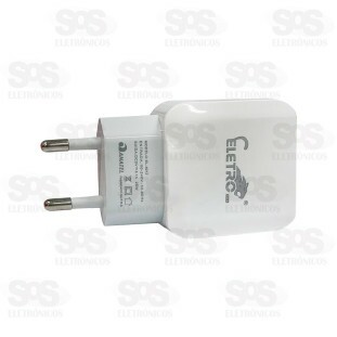 Carregador 2 USB 5.1A Com Cabo Micro USB V8 Eletromex EL-4012-V8