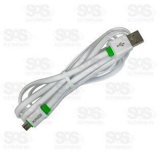 Cabo De Carregamento USB Para Micro USB V8 2 Metros Kaidi KD-327M