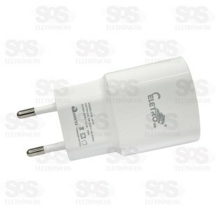 Carregador 3.1A Com Cabo Micro USB V8 Eletromex EL-4015-V8